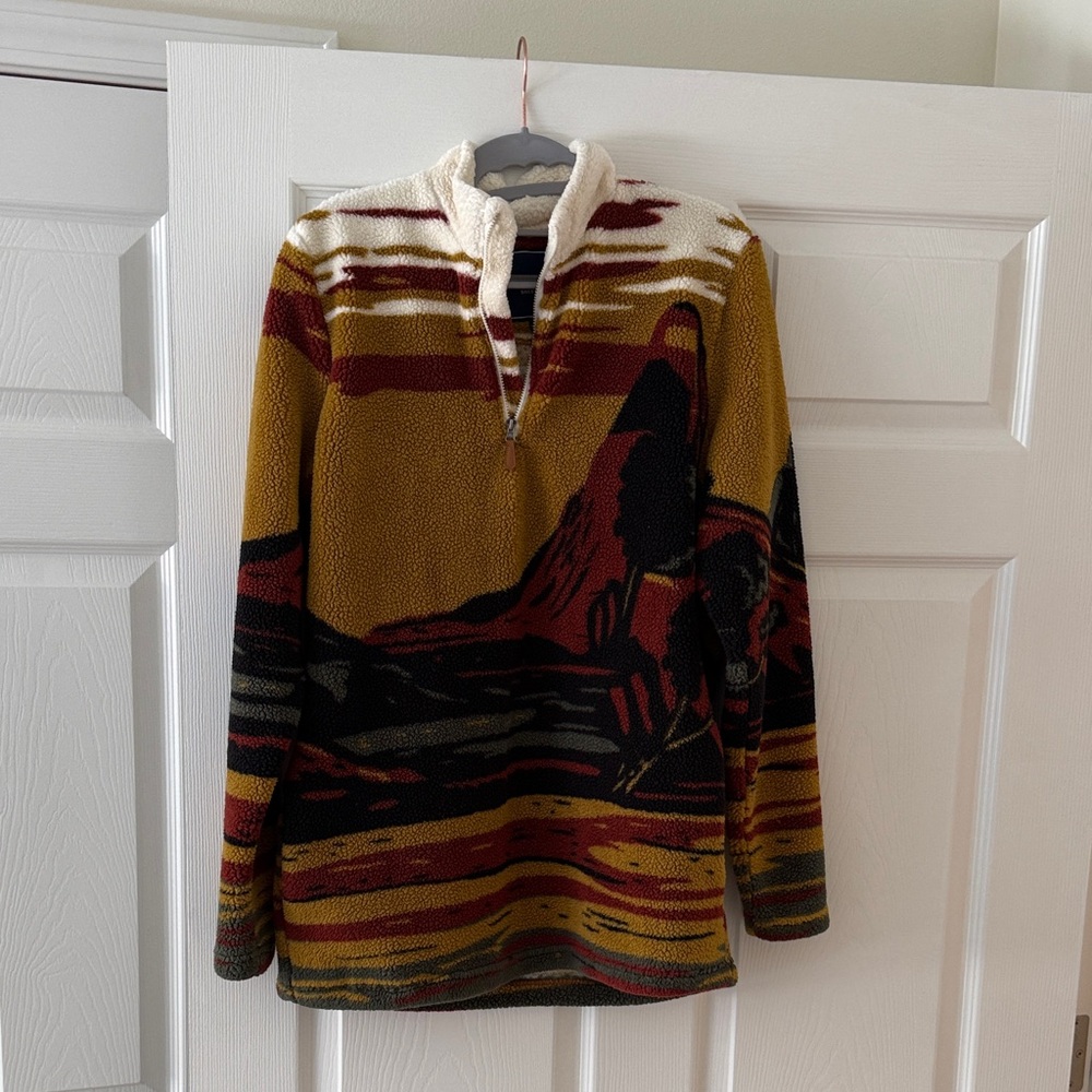 Men's Earth Tone Zip-Up Sweater